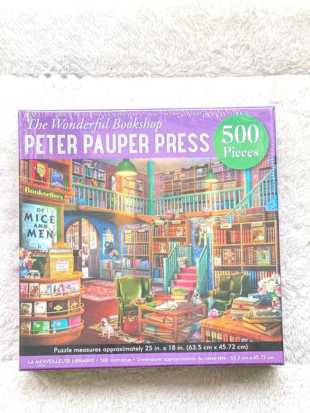 NEW! Peter Pauper Press The Wonderful Bookshop 500 Piece Puzzle